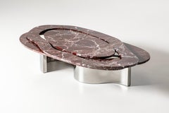 Benagil Marmor Couchtisch, Rosso Levanto, Handgefertigt von Greenapple