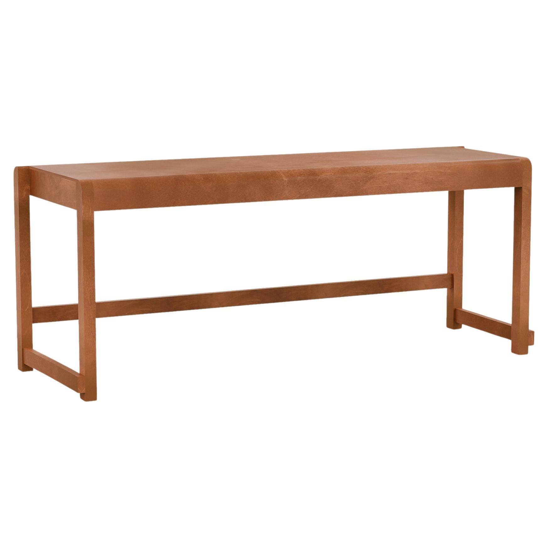 Contemporary Bench '01' by FRAMA, Warm Brown Birch
