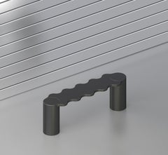 Contemporary Bench Black Aluminium Hella by Chapel Petrassi