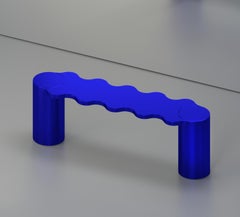 Contemporary Bench Blue Aluminium Hella by Chapel Petrassi