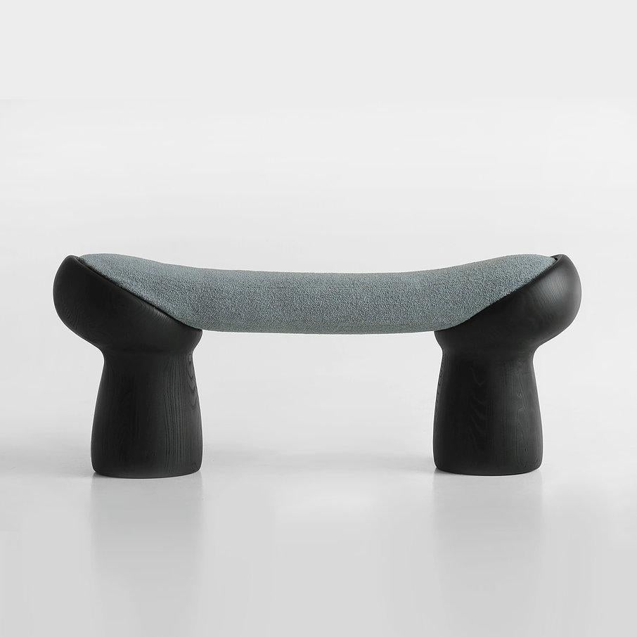 Contemporary bench by Faina
Design: Victoriya Yakusha
Material: textile, wood, foam, rubber, sintepon
Dimensions: H 49 x W 124 x L 33 cm

In search of new-old design messages, Victoria Yakusha conducted a study of the daily traditions of our