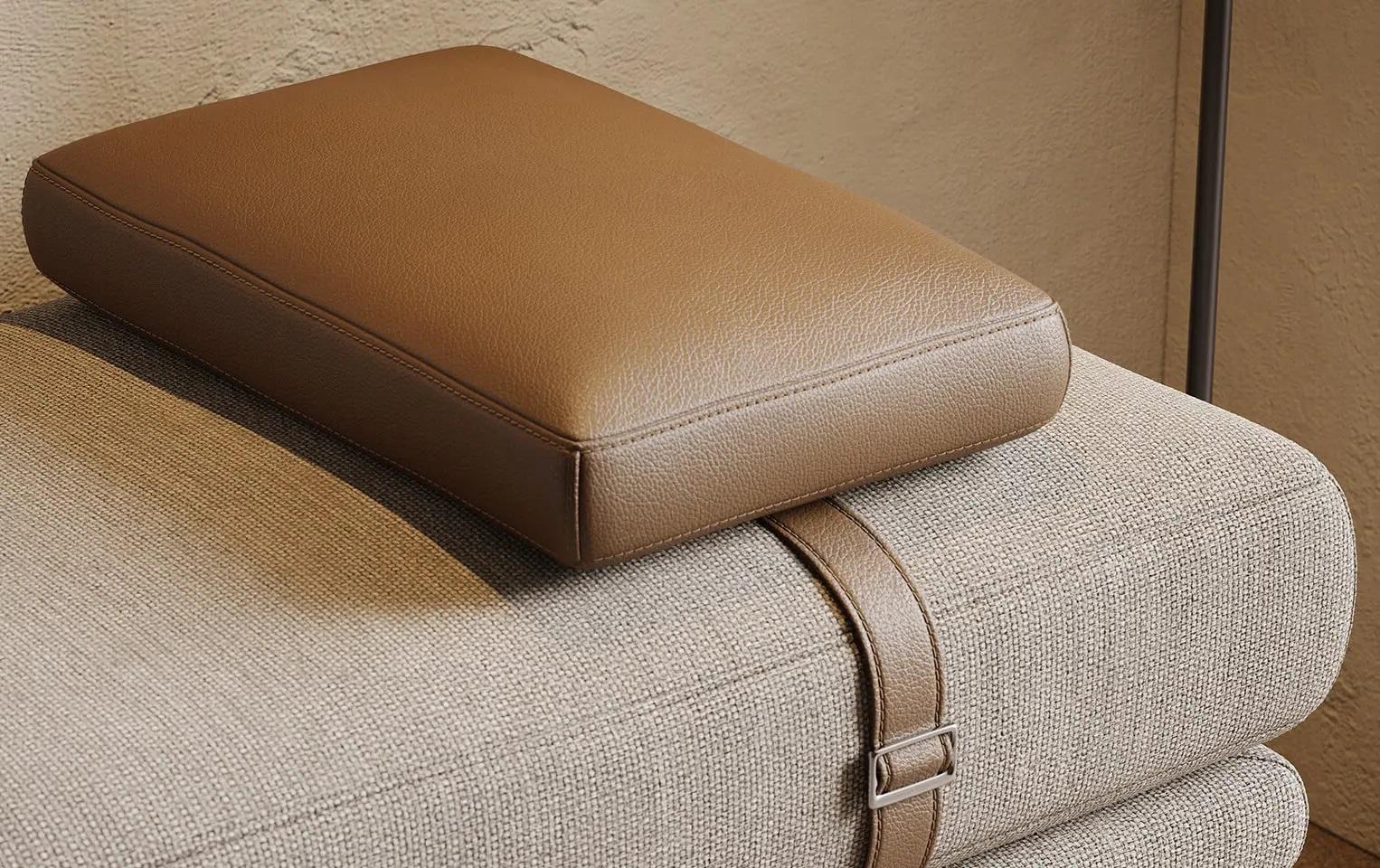 Contemporary Bench Featuring a Small Cushion For Sale 4