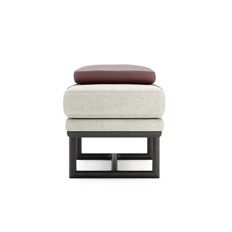 Contemporary Bench Featuring a Small Cushion For Sale 6