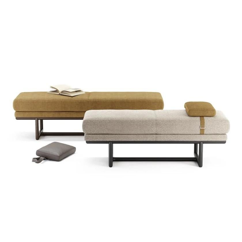 Contemporary Bench Featuring a Small Cushion For Sale 7