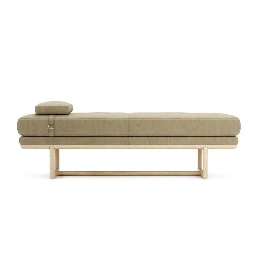 Portuguese Contemporary Bench Featuring a Small Cushion For Sale