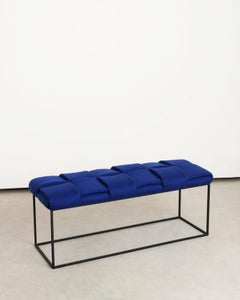 Contemporary Bench Handwoven, Trama 2022 in Blue
