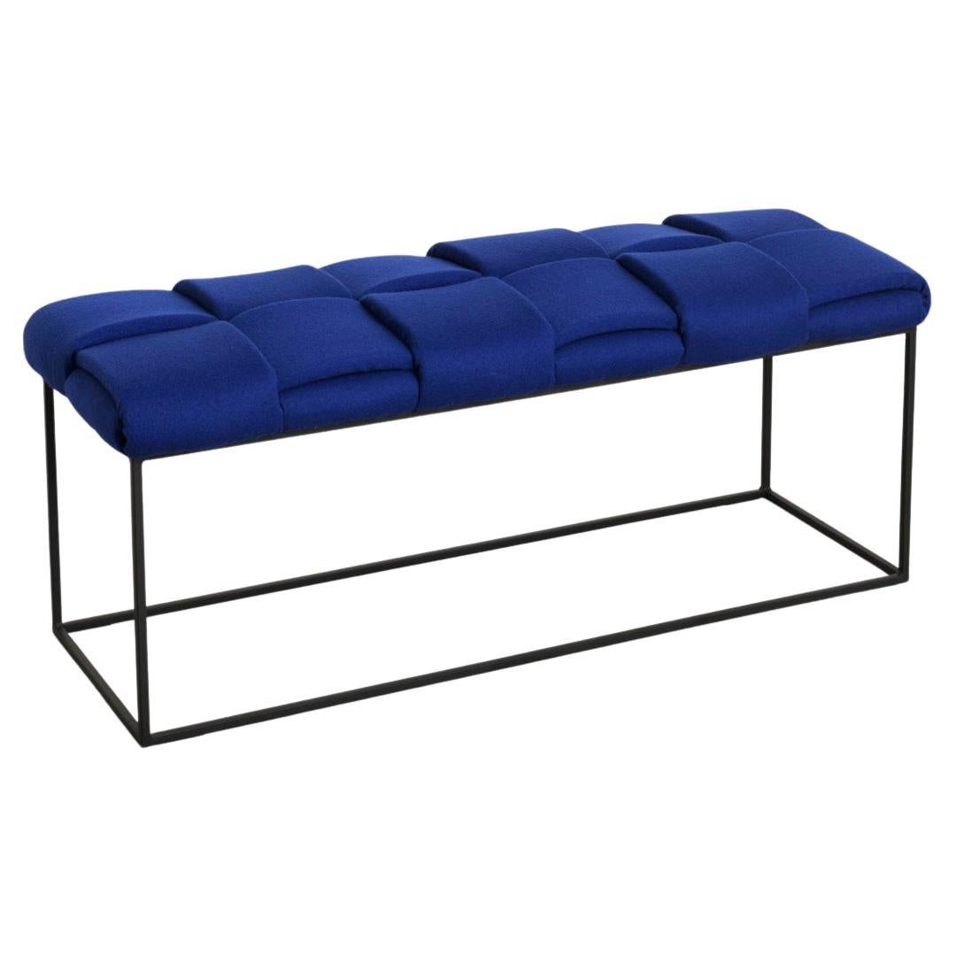 Contemporary Bench Handwoven, Trama 2022 in Blue For Sale