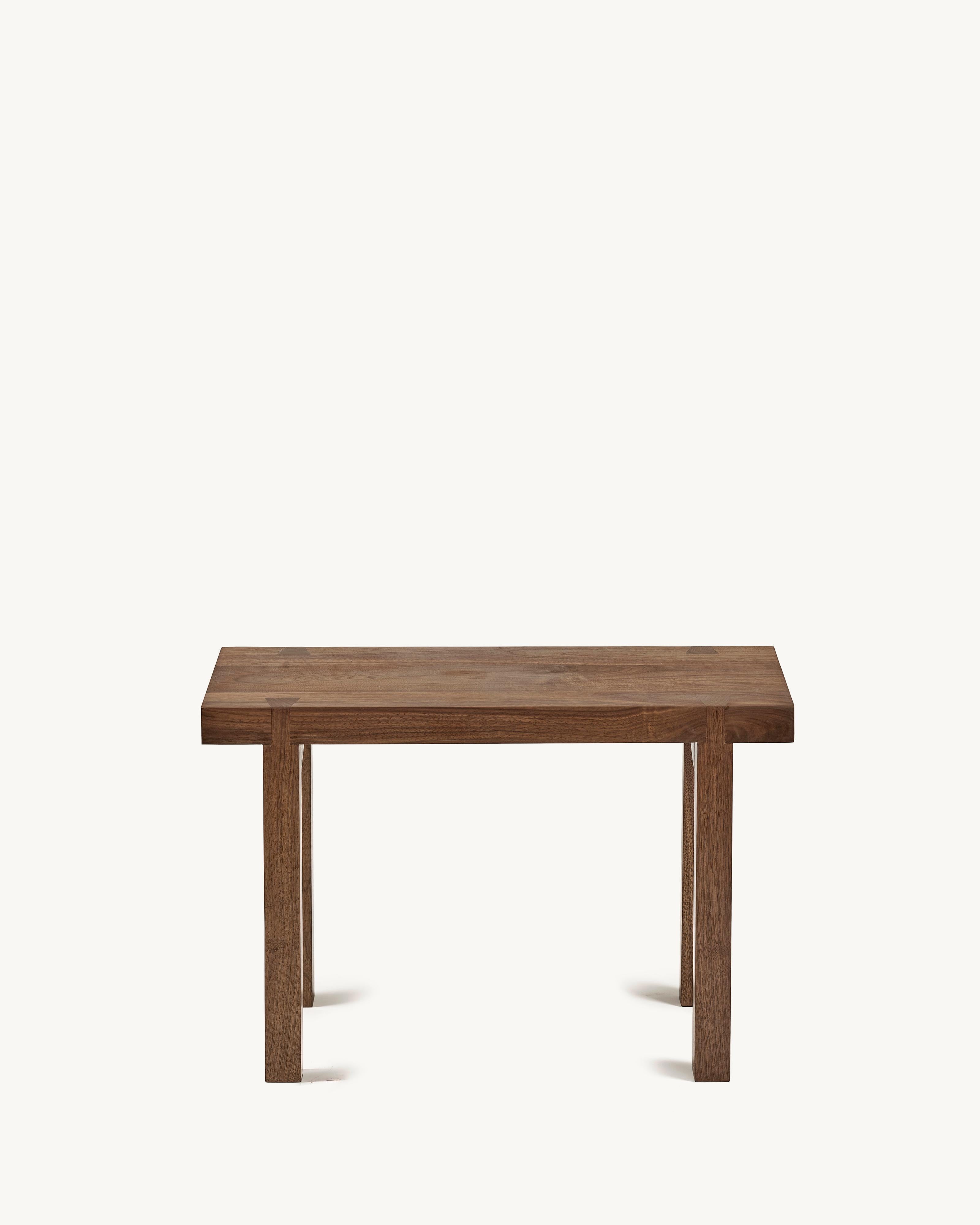 Belgian Contemporary Bench in Walnut 'Solid' by Atelier 365 x Valerie Objects, Small For Sale