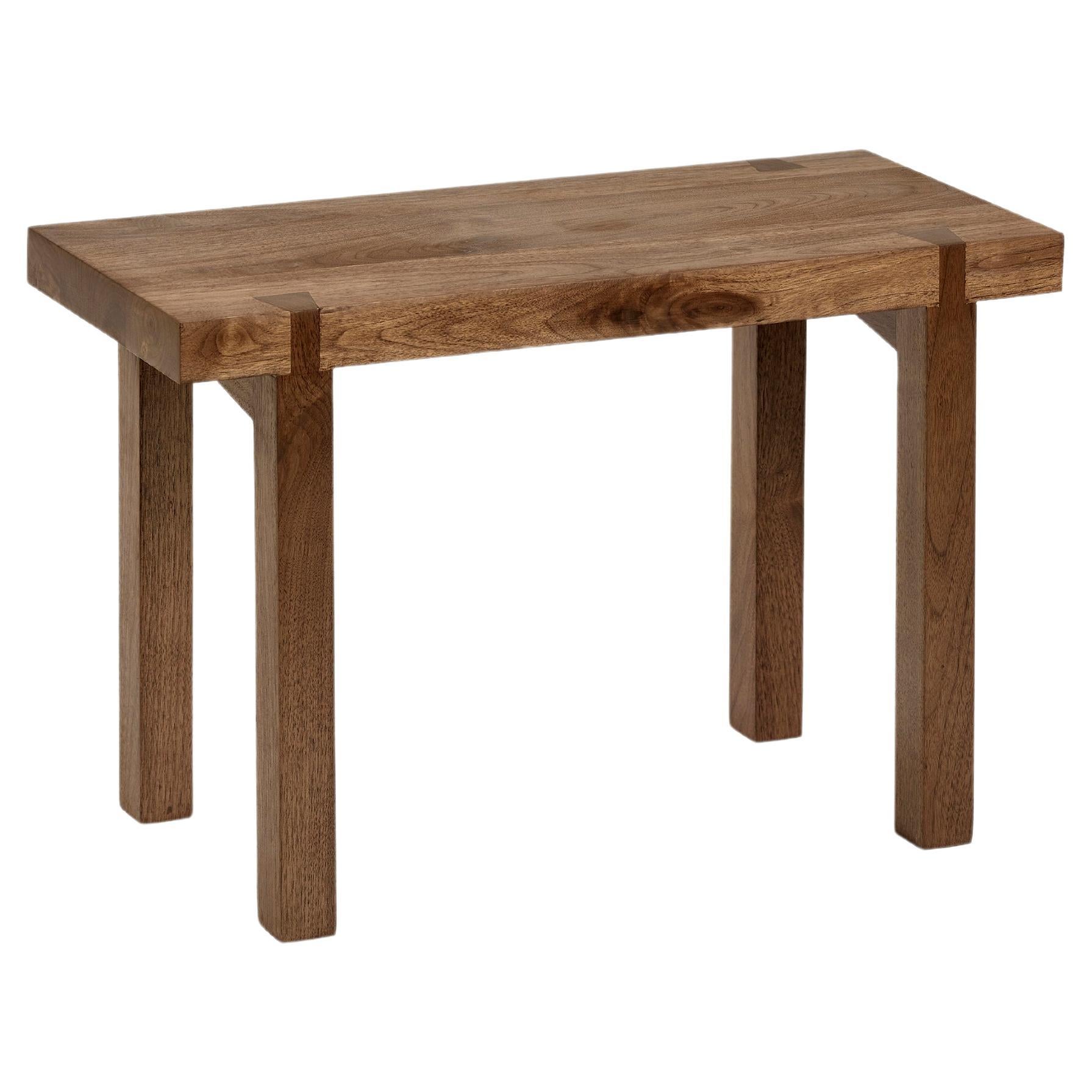 Contemporary Bench in Walnut 'Solid' by Atelier 365 x Valerie Objects, Small For Sale