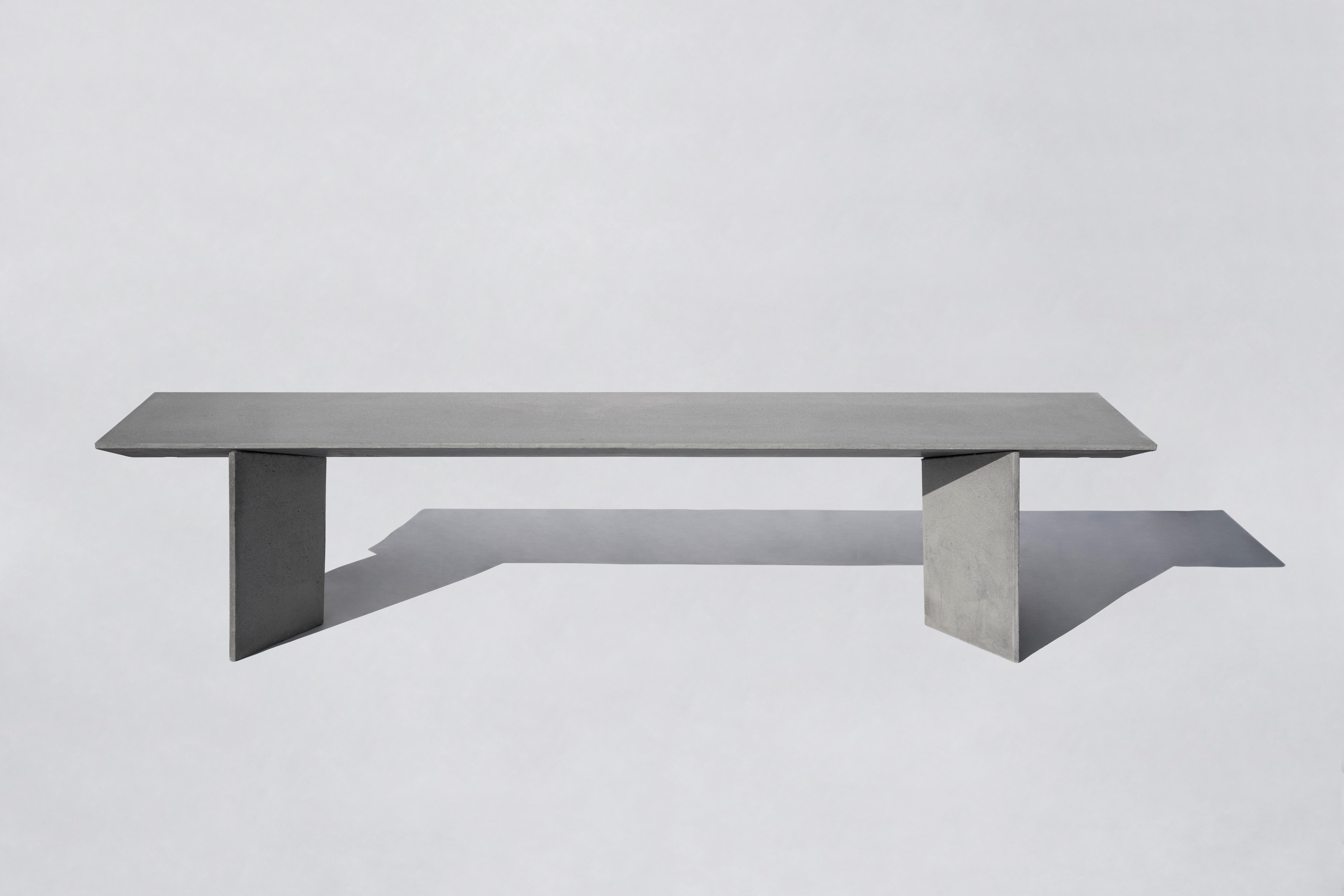 LIANG 1 Bench by Bentu Design

Concrete
Measures: 2000×400×445 mm 
140 kg
Outdoor use: OK

--
Bentu Desing is a Guangzhou-based experimental design studio that explores concepts of product, space and environment through the invention of new