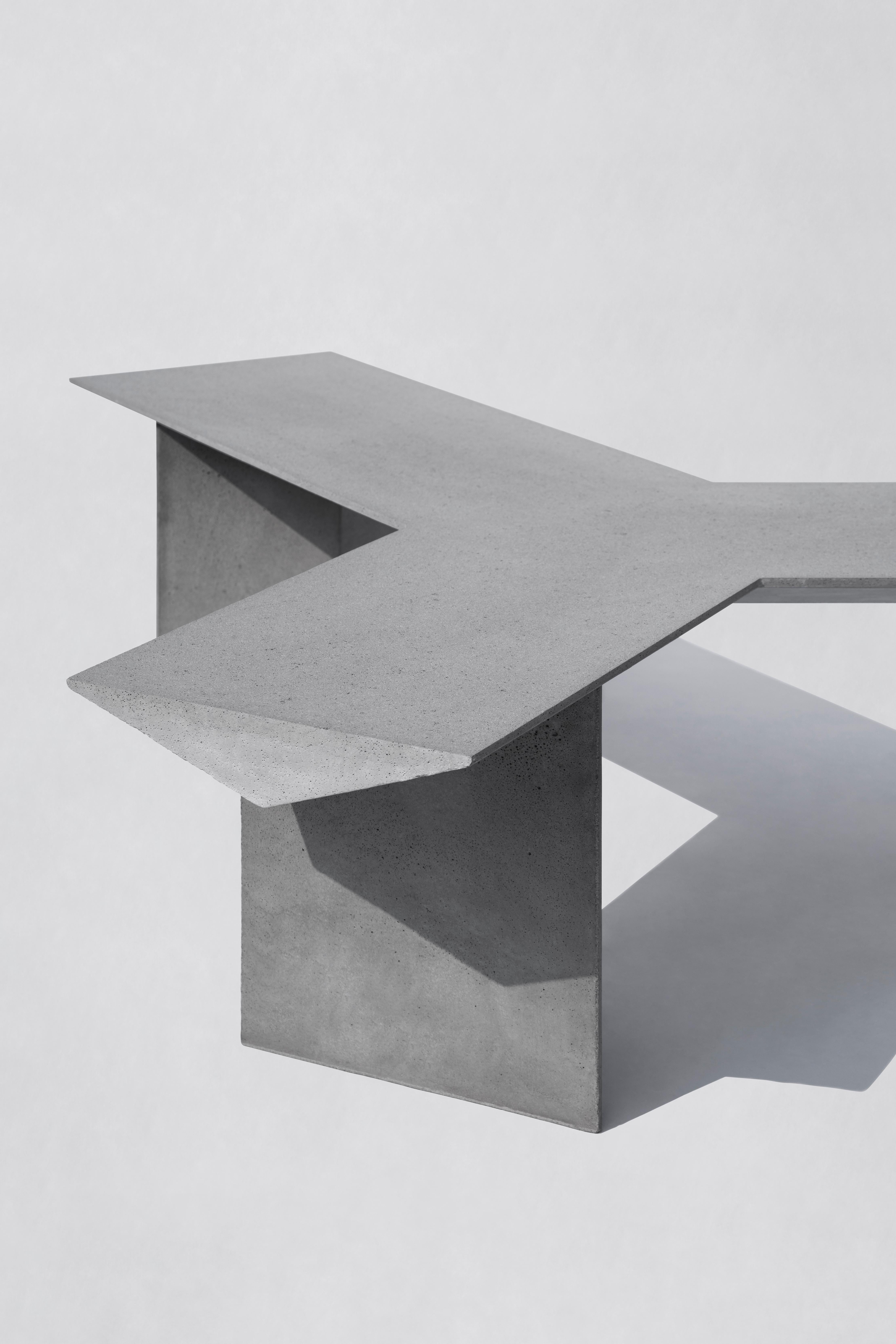 Chinese Contemporary Bench 'Liang 2' Made of Concrete, by Bentu Design For Sale