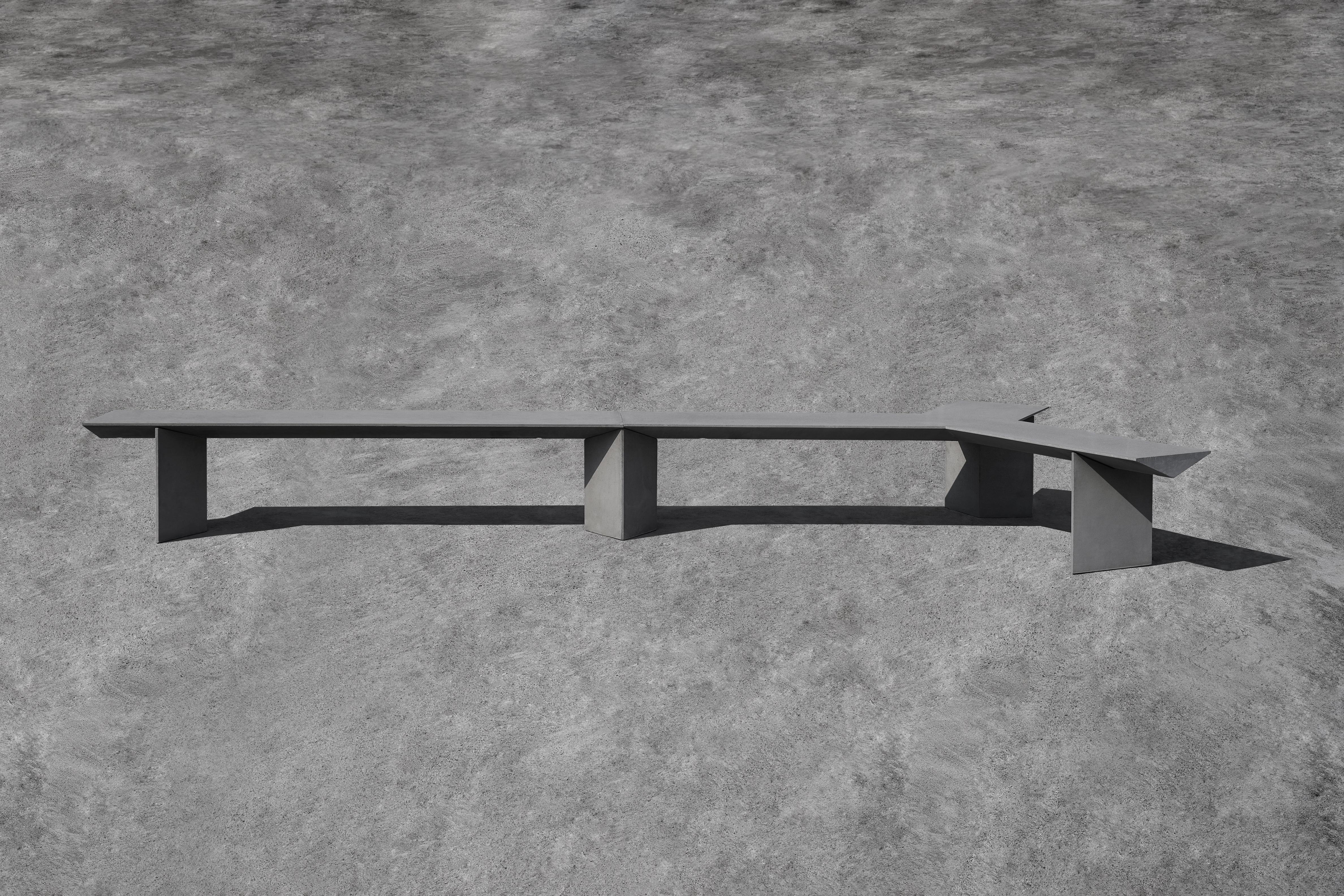 Contemporary Bench 'Liang 2' Made of Concrete, by Bentu Design In New Condition For Sale In Paris, FR