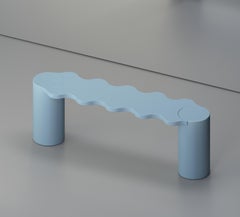 Contemporary Bench Light Blue Aluminum Hella by Chapel Petrassi