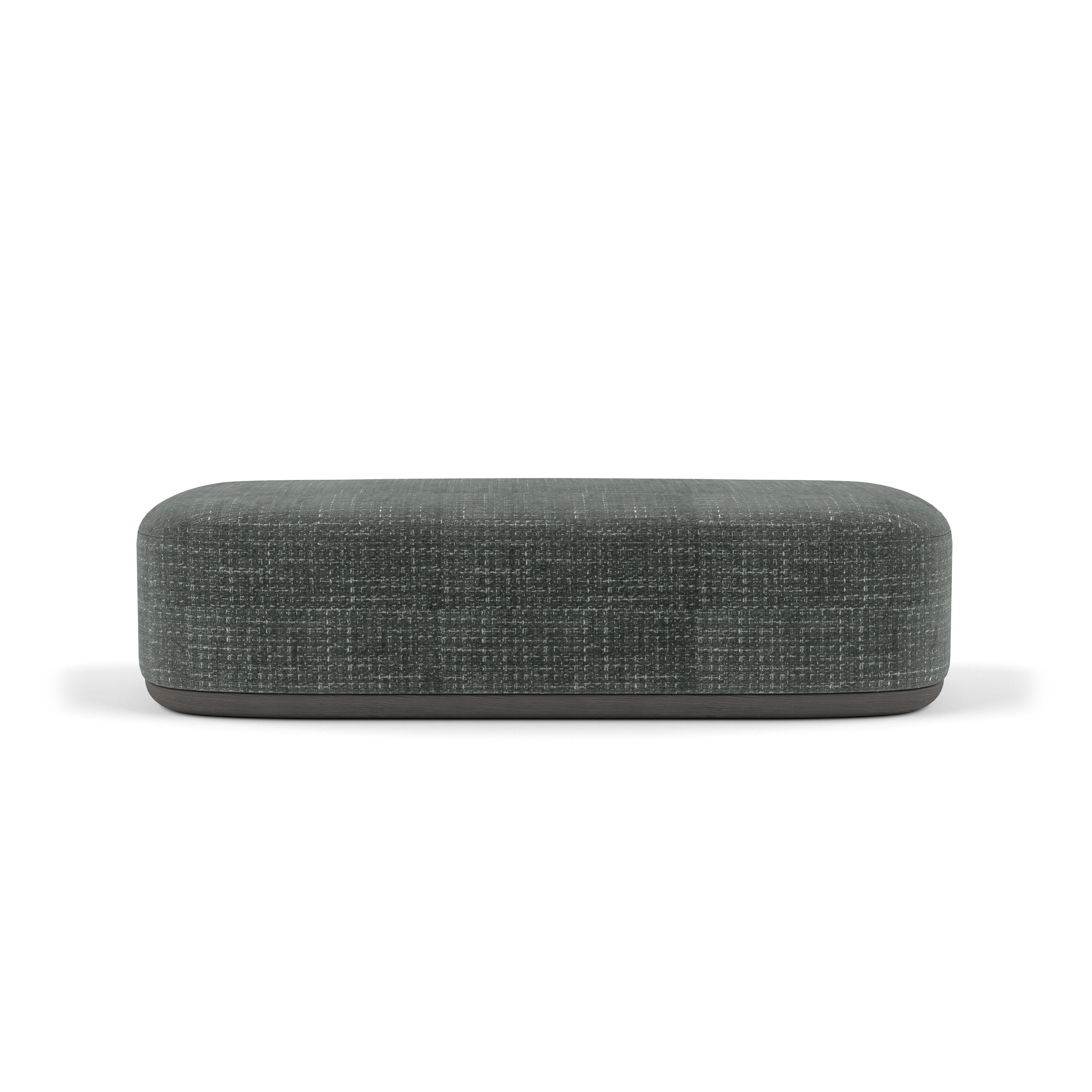 Unio Bench by Poiat 
Designers: Timo Mikkonen & Antti Rouhunkoski 

Collection UNIO 2023

Dimensions: H. 40 x W. 150 D. 72 cm SH. 40 
Model shown: Chivasso Yang 95 Fabric

The Unio Collection, featuring an armchair, ottomans, sofas, marks a new