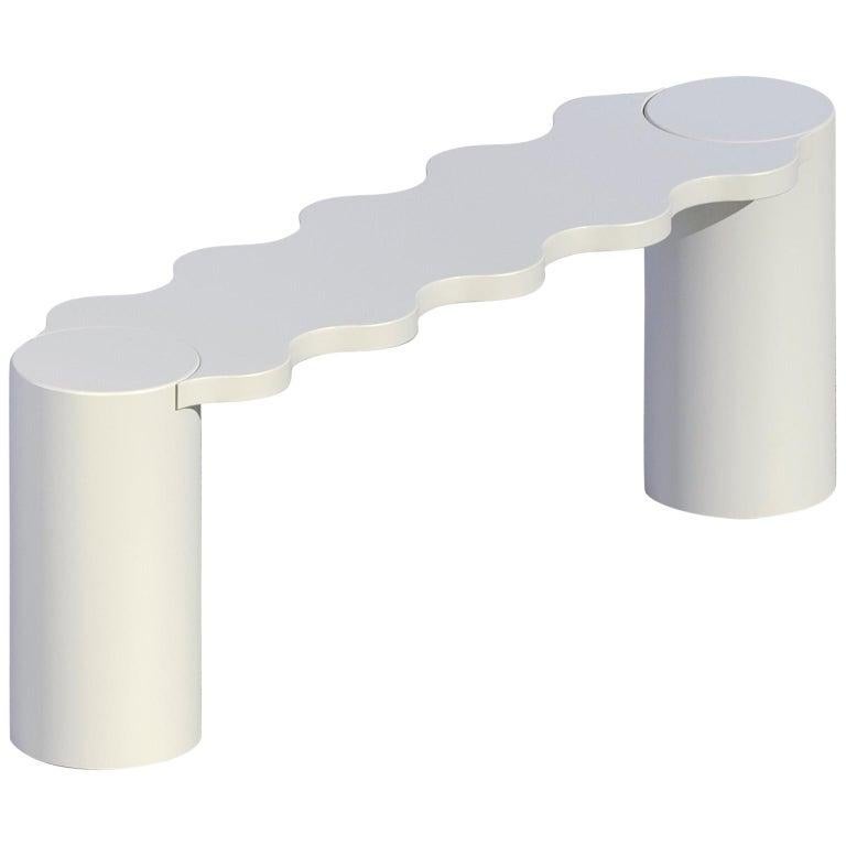 Contemporary Bench White Aluminium Hella by Chapel Petrassi For Sale 9