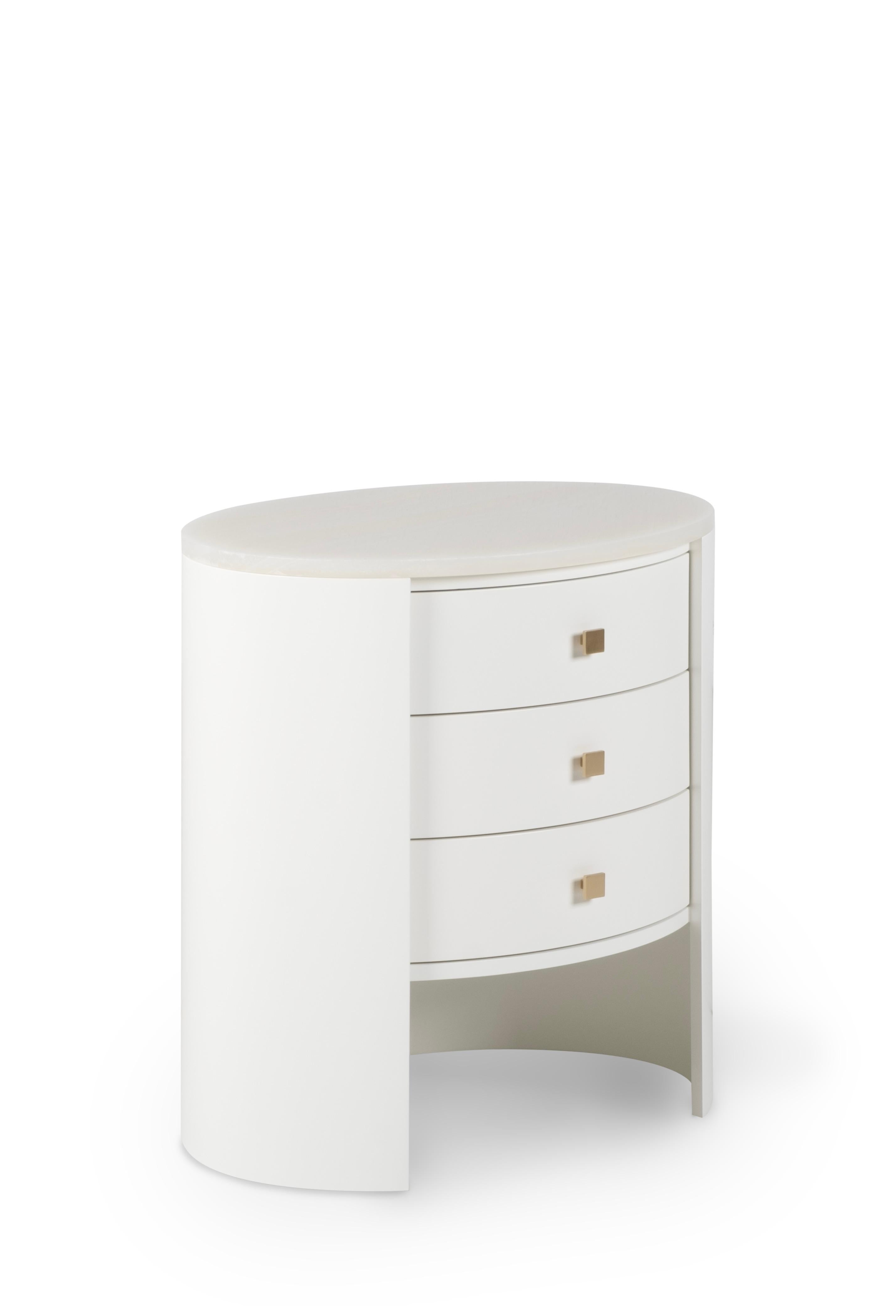 Portugais Ensemble 2 tables de chevet AM Contemporary, Onyx, Laiton, By Greenapple en vente