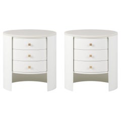 Set di 2 comodini Bend Contemporary, Onyx, Brass, Greenapple