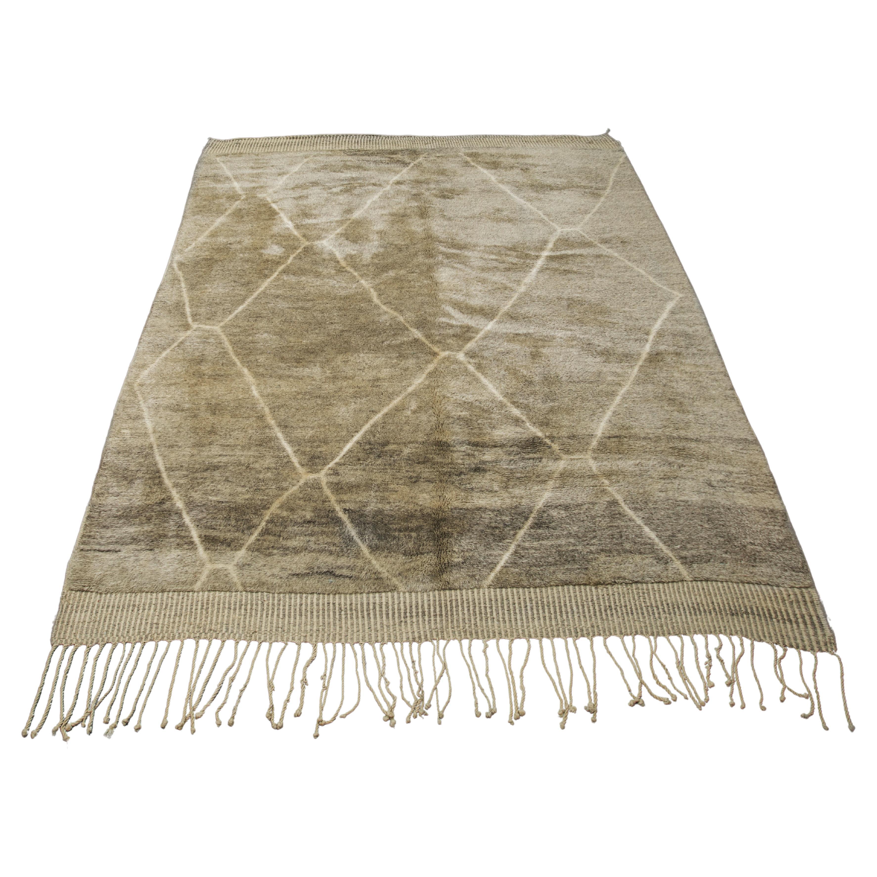 Neutral and Beige  Moroccan Rug 10'2"x 8'2"