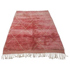 Pink and Neutral Moroccan Rug Youba 9'4" x 7'6"