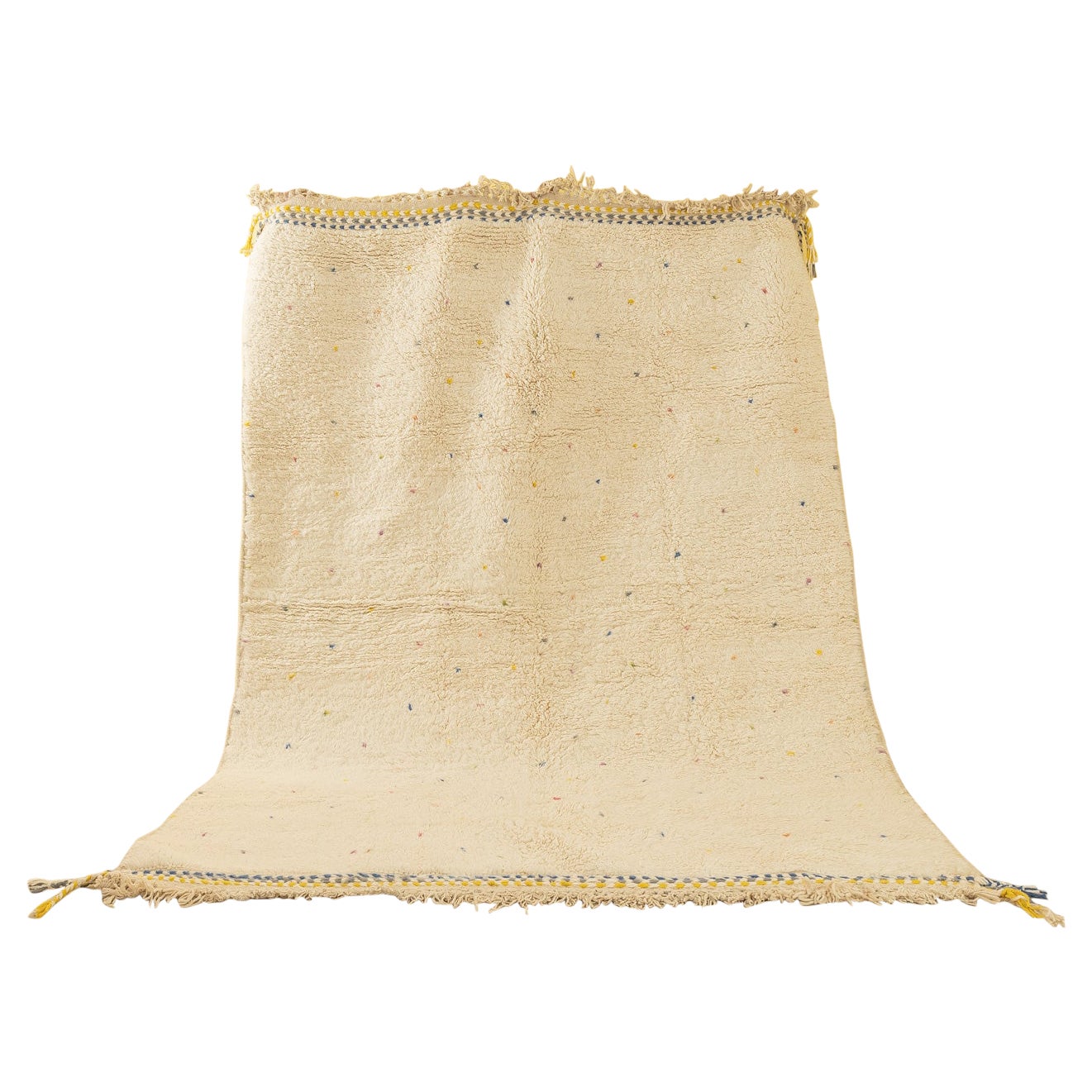 Contemporary Beni Ourain Moroccan Berber Rug tiny dots colorful dots pastel