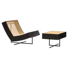 Contemporary Benjamin Lounge Chair with Ottoman by Gustavo Bittencourt, Brazil