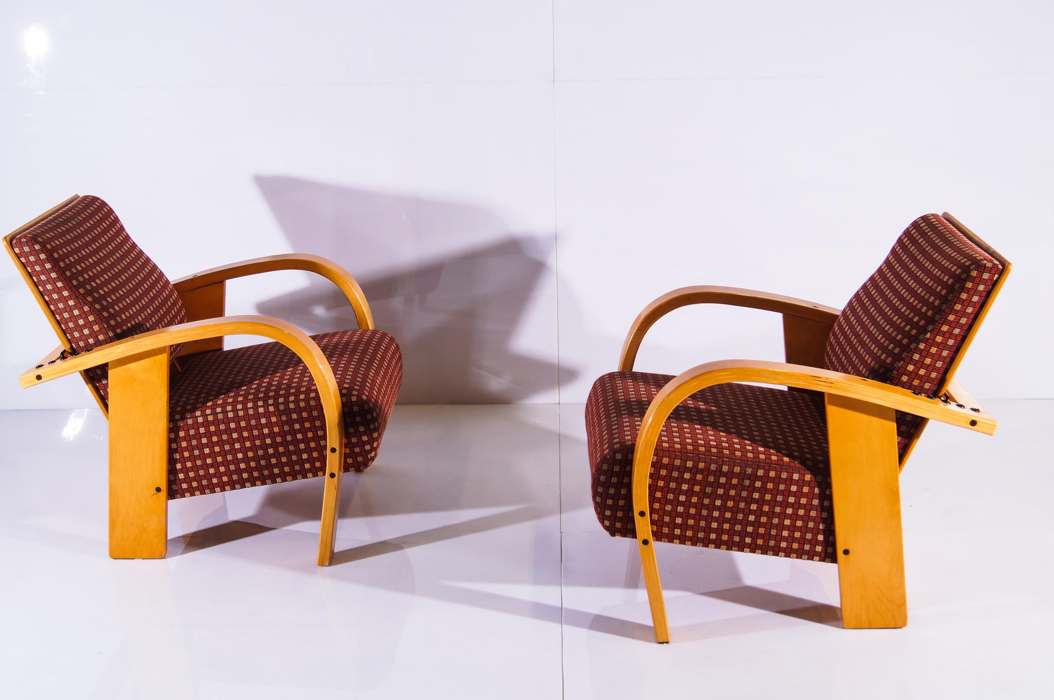 Late 20th Century Contemporary Bentwood Arm Chairs