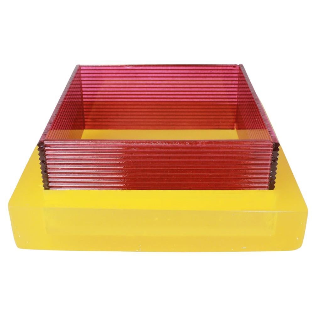 Massive Yellow Resin Vase/ Center Piece by James Kendall Higgins at 1stDibs