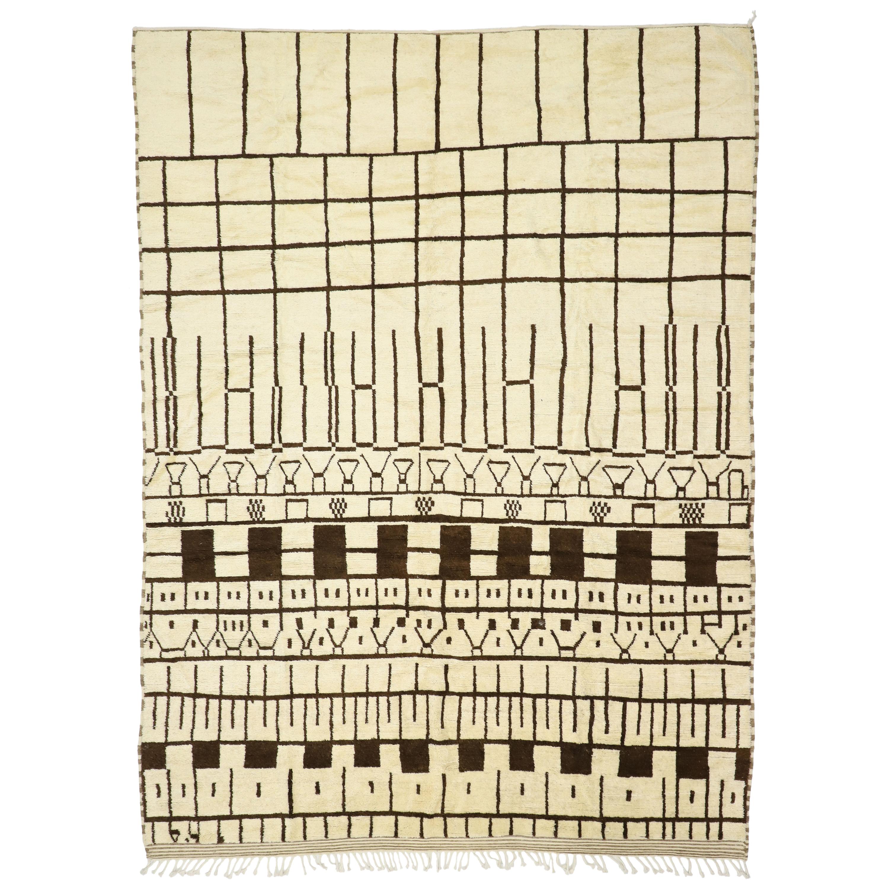 New Contemporary Berber Moroccan Rug with Modern Cubist Style