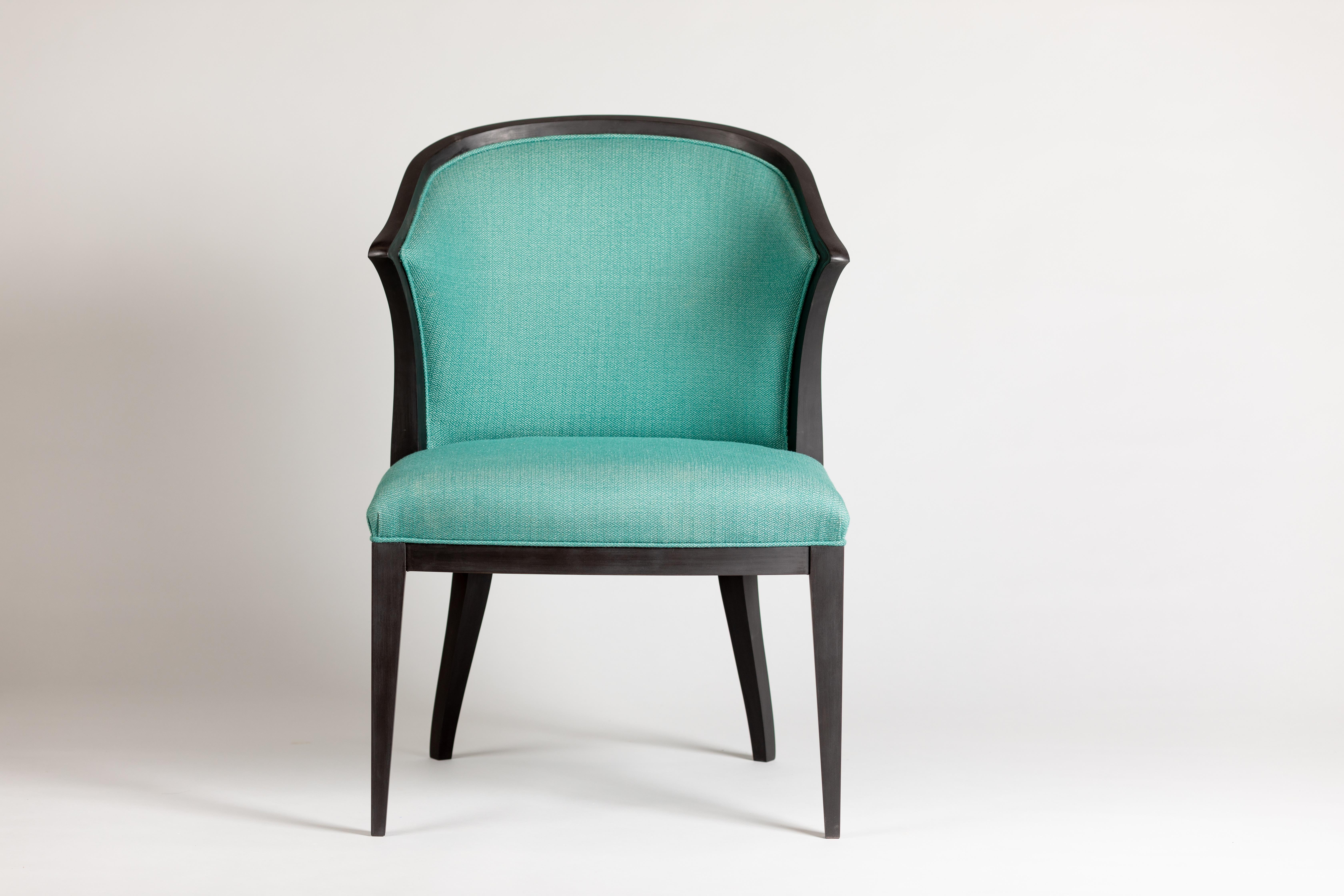 XXIe siècle et contemporain Fauteuil ou chaise de bureau Bergère contemporain avec dossier rond et rembourrage en vente