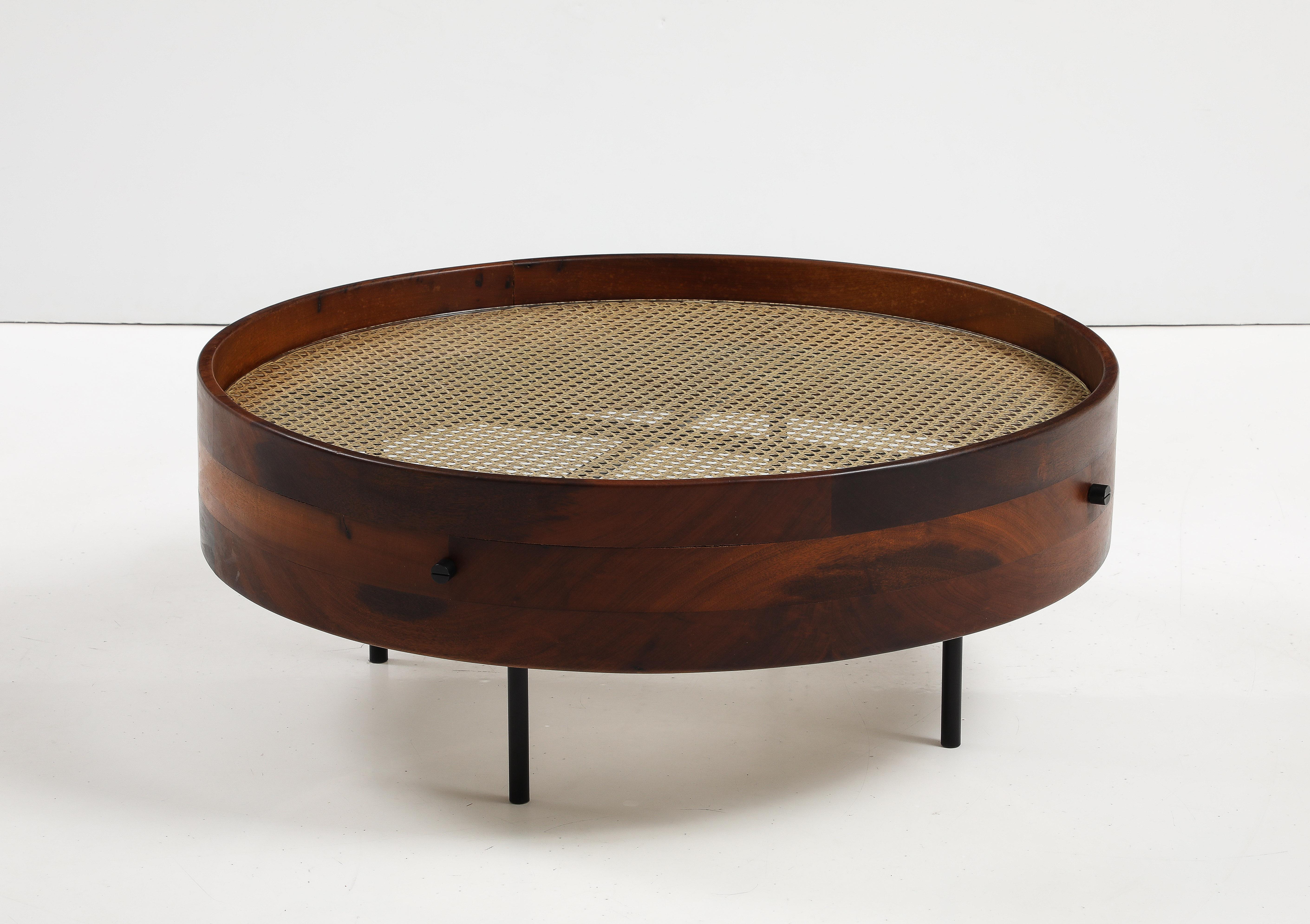 Cane Contemporary “Bernardo” Center Table by Gustavo Bittencourt, Brazil, 2021 For Sale