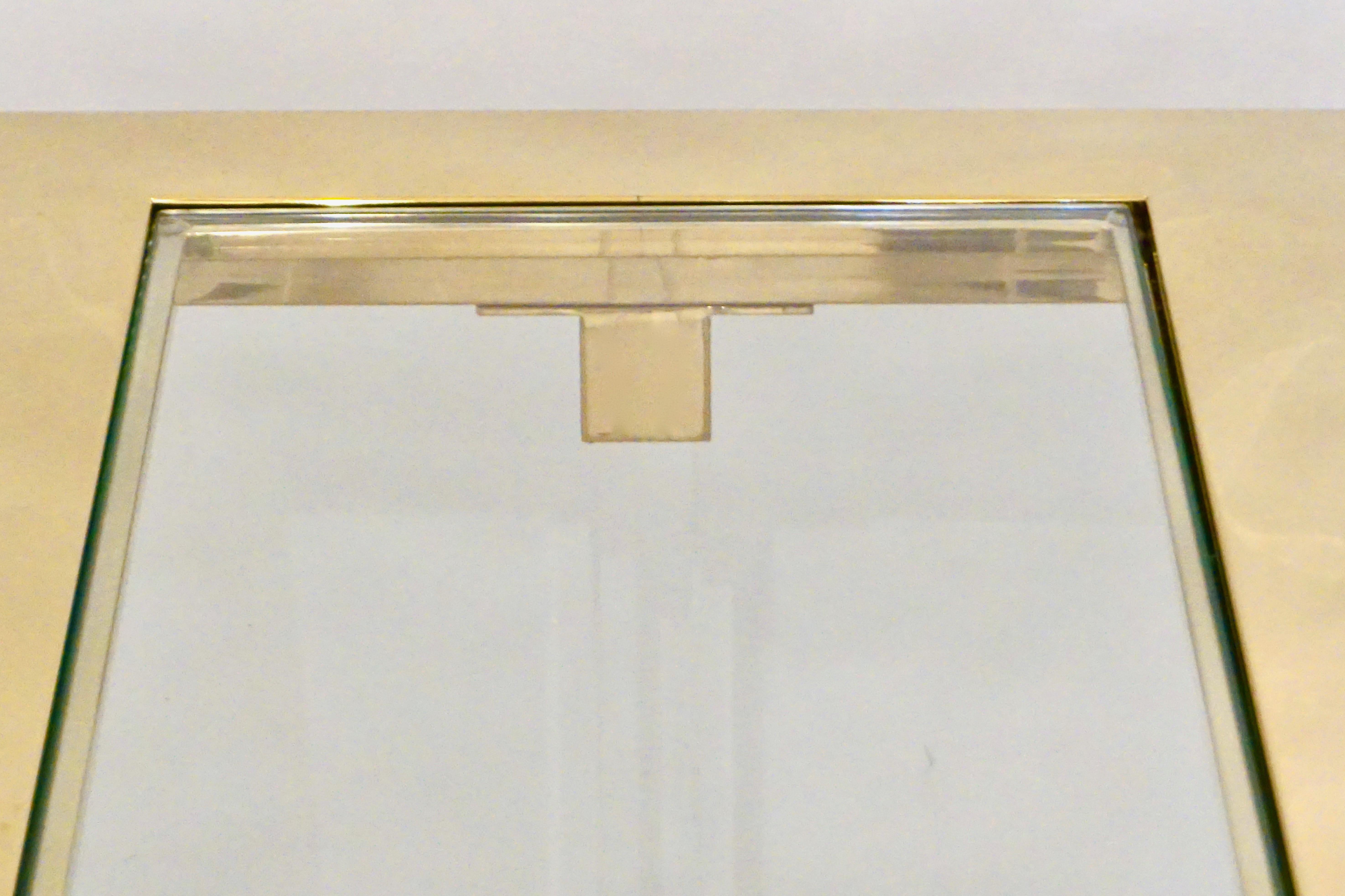 Contemporary Bespoke Modern Geometric Design Clear Lucite and Gold Steel Console 3