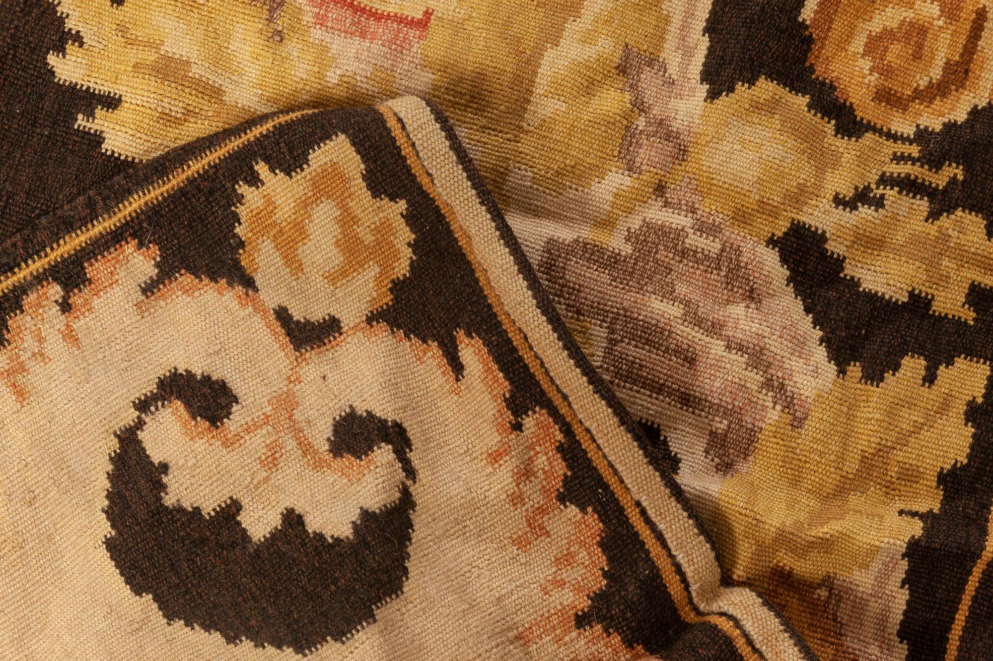 XXIe siècle et contemporain Tapis contemporain Bessarabian à motifs floraux à tissage plat de Doris Leslie Blau en vente