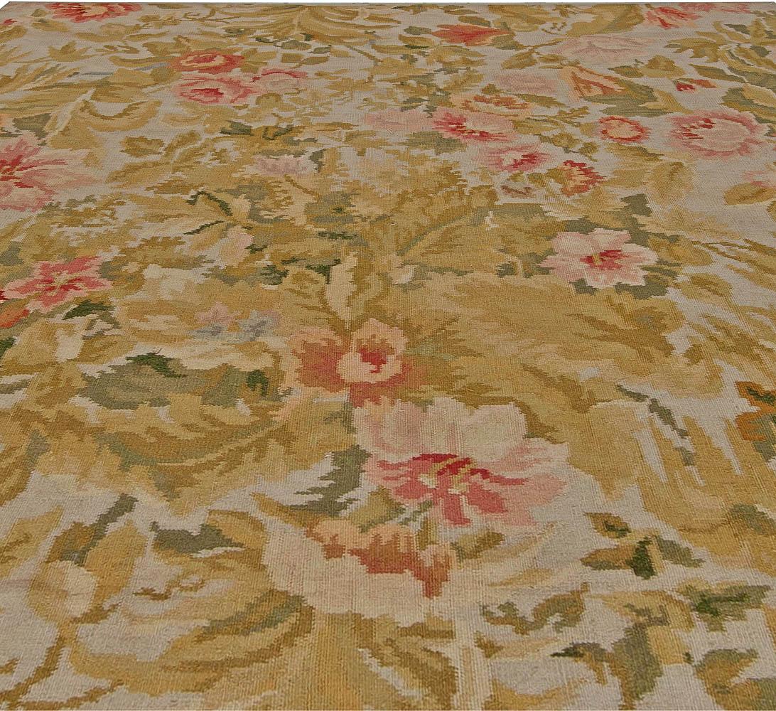 Chinese Contemporary Bessarabian Floral Handwoven Wool Carpet by Doris Leslie Blau For Sale