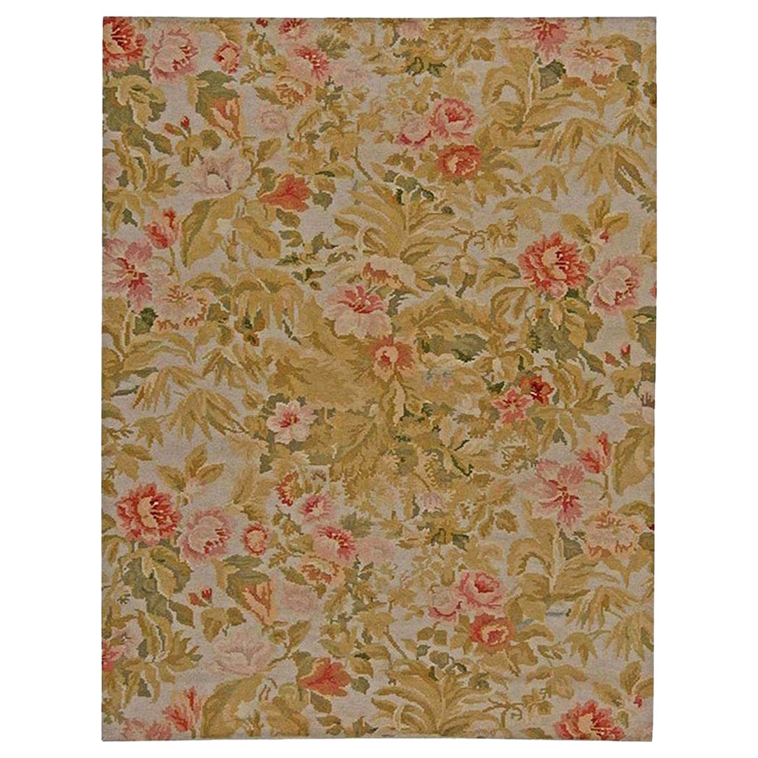 Contemporary Bessarabian Floral Handwoven Wool Carpet by Doris Leslie Blau For Sale