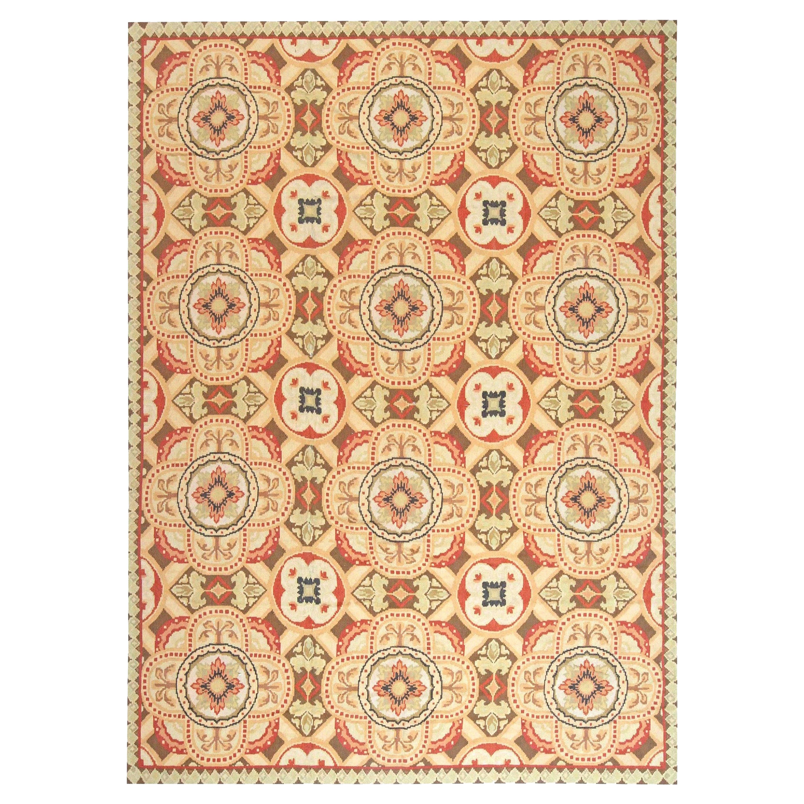 Tapis contemporain d'inspiration Bessarabiane fait à la main par Doris Leslie Blau en vente