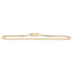 Contemporary Bezel 1.08ct Diamond Line Bracelet in Yellow Gold