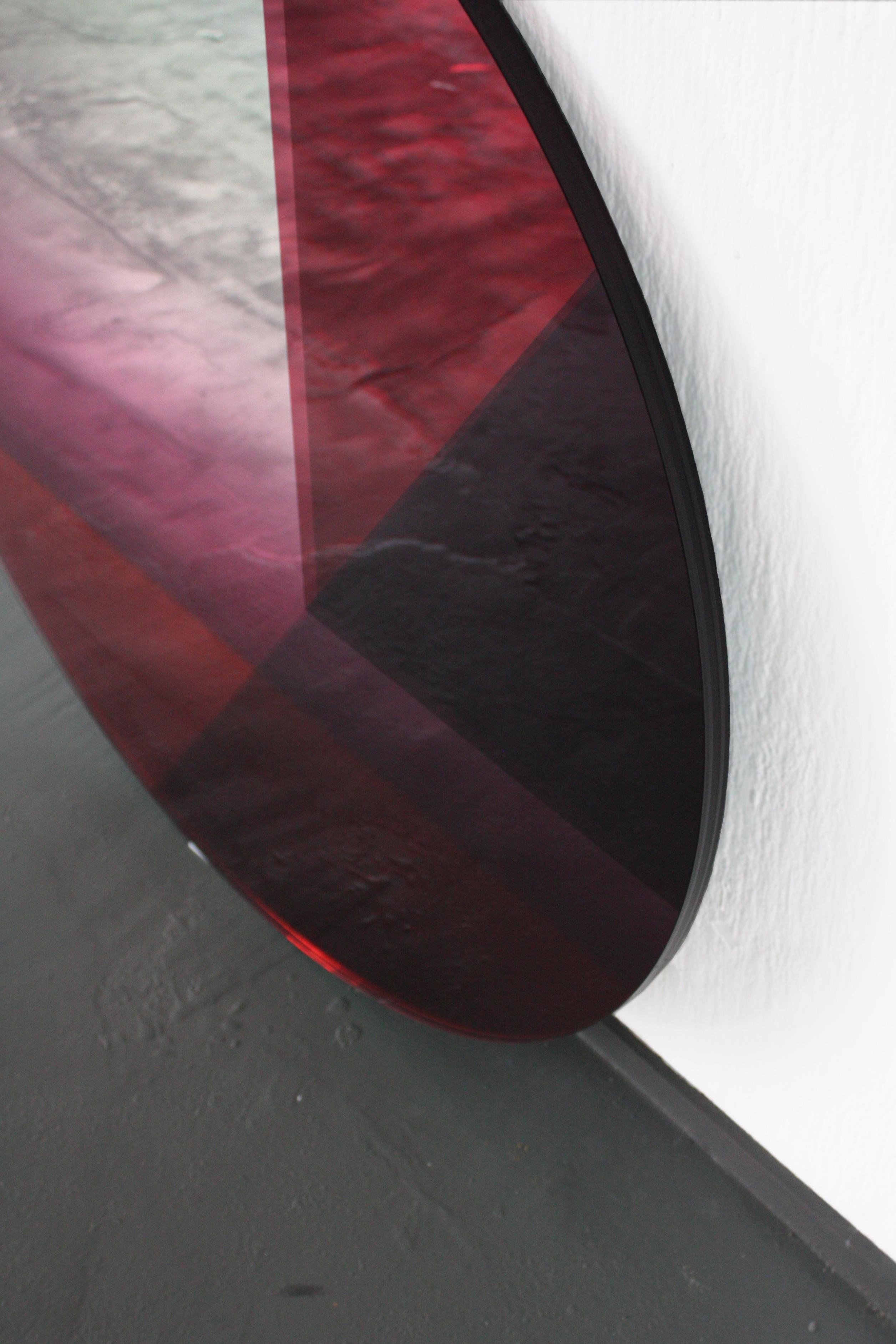 Specchio contemporaneo rotondo 77 cm, Serie Seeing Glass di Sabine Marcelis, Oro in vendita 4