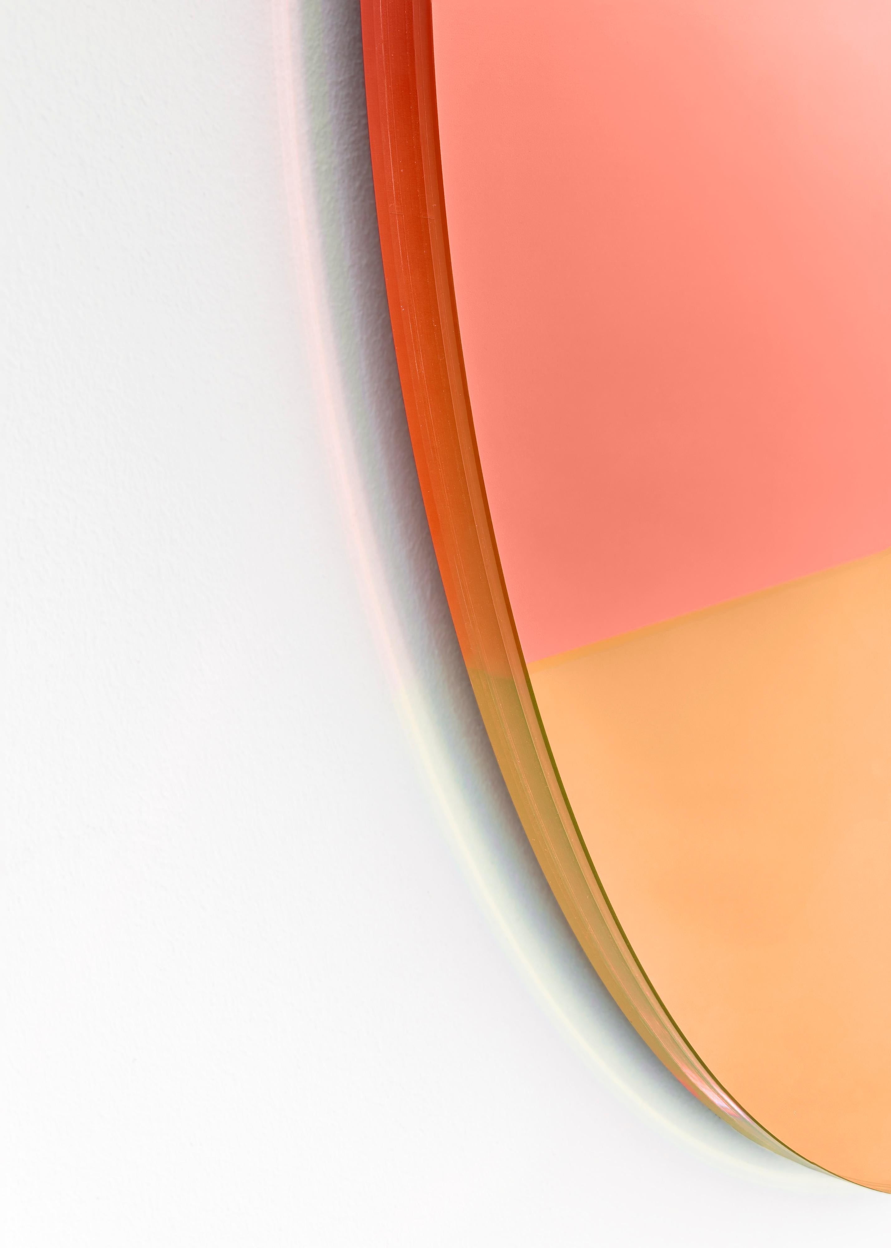Stagnola Specchio contemporaneo rotondo 77 cm, Serie Seeing Glass di Sabine Marcelis, Oro in vendita