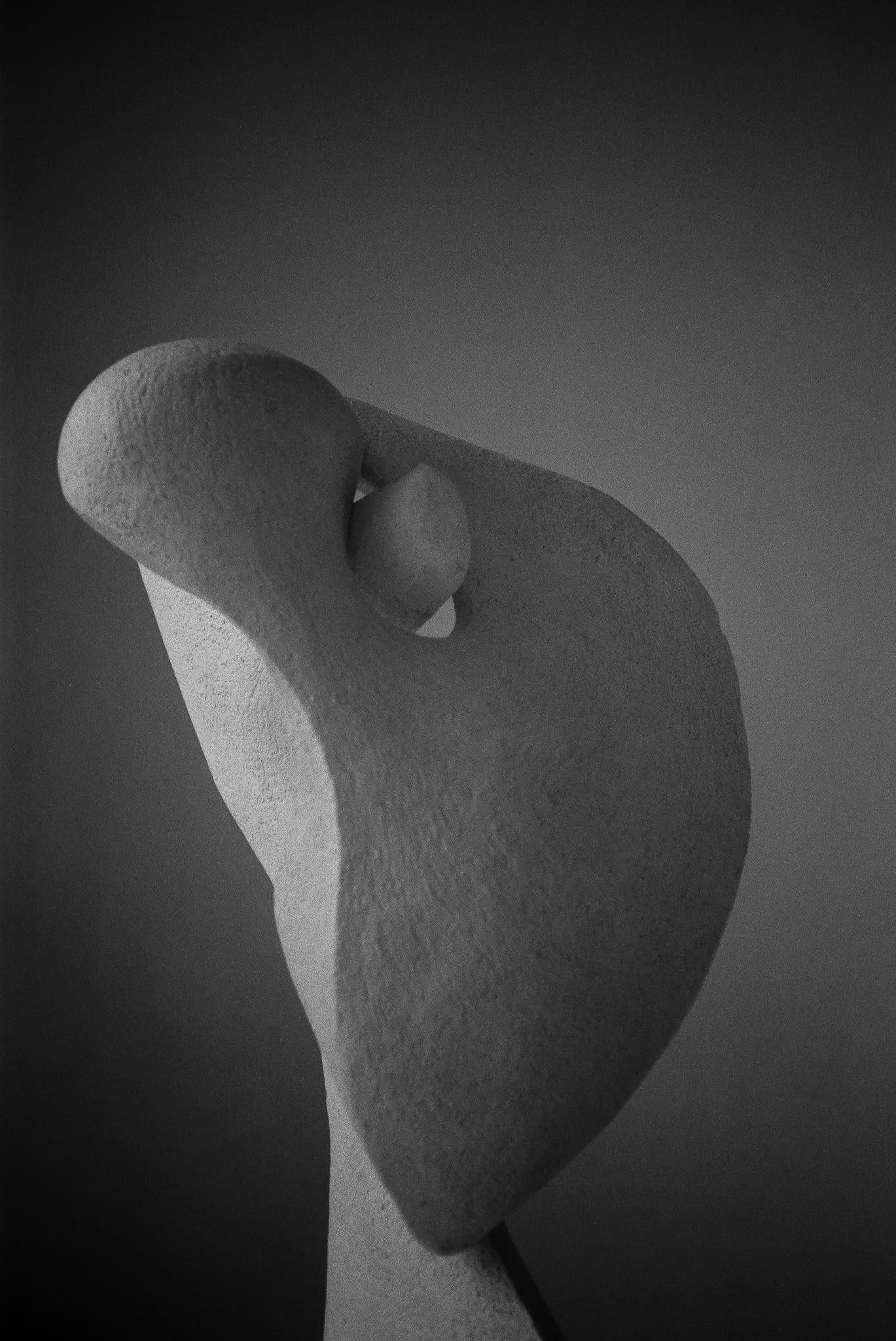 Contemporary White Ceramic Sculpture in Organic Calla Lily Form In New Condition For Sale In New York, NY