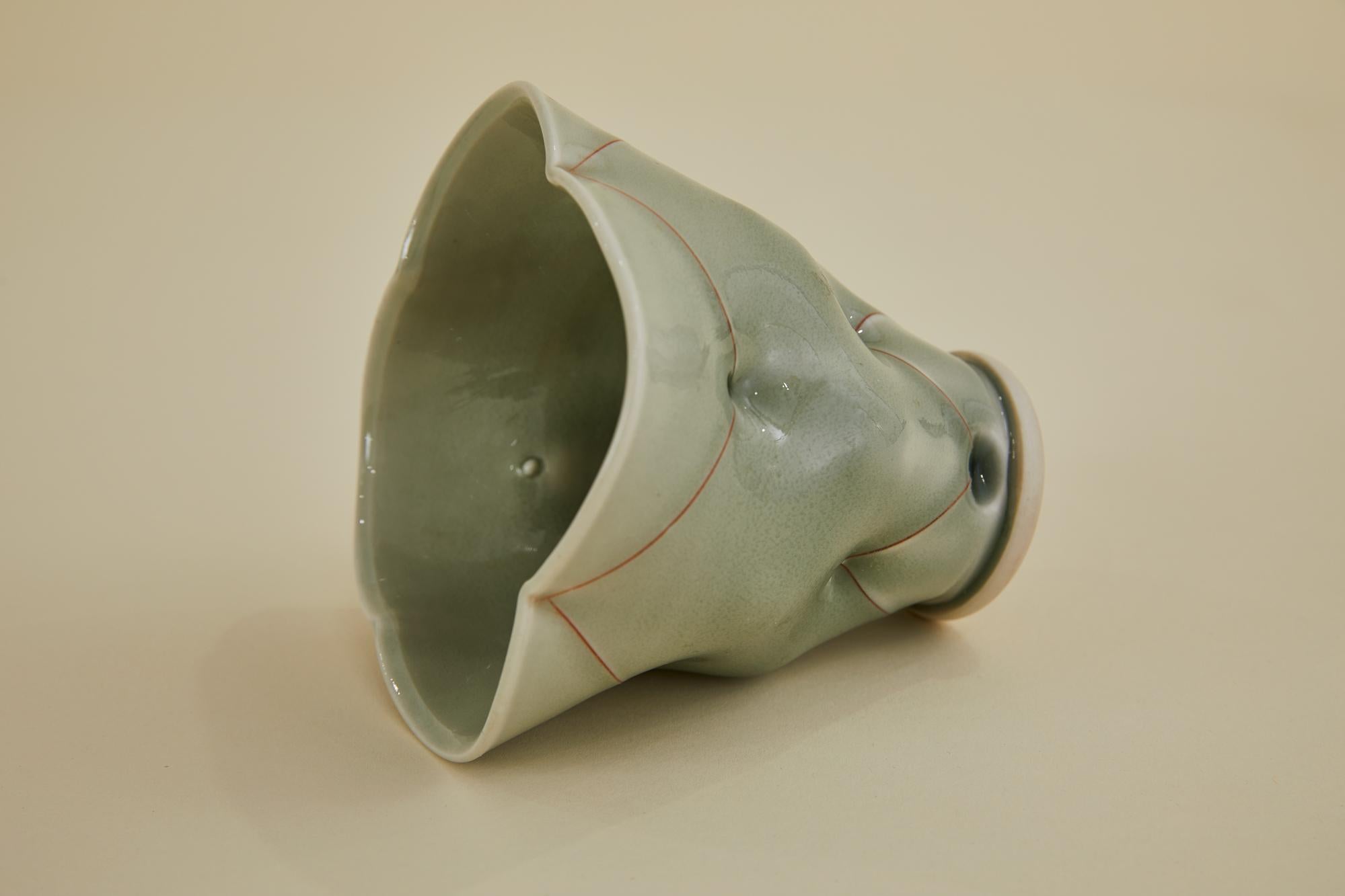 Vasija de cerámica biomórfica contemporánea del artista Shawn Spangler Moderno en venta