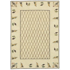 Contemporary "Birds of Paradise" Handwoven Carpet