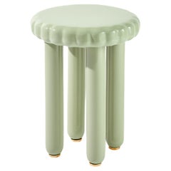 Tabouret/table d'appoint contemporain en céramique 'Biscotto' en macaron par Studio Yellowdot