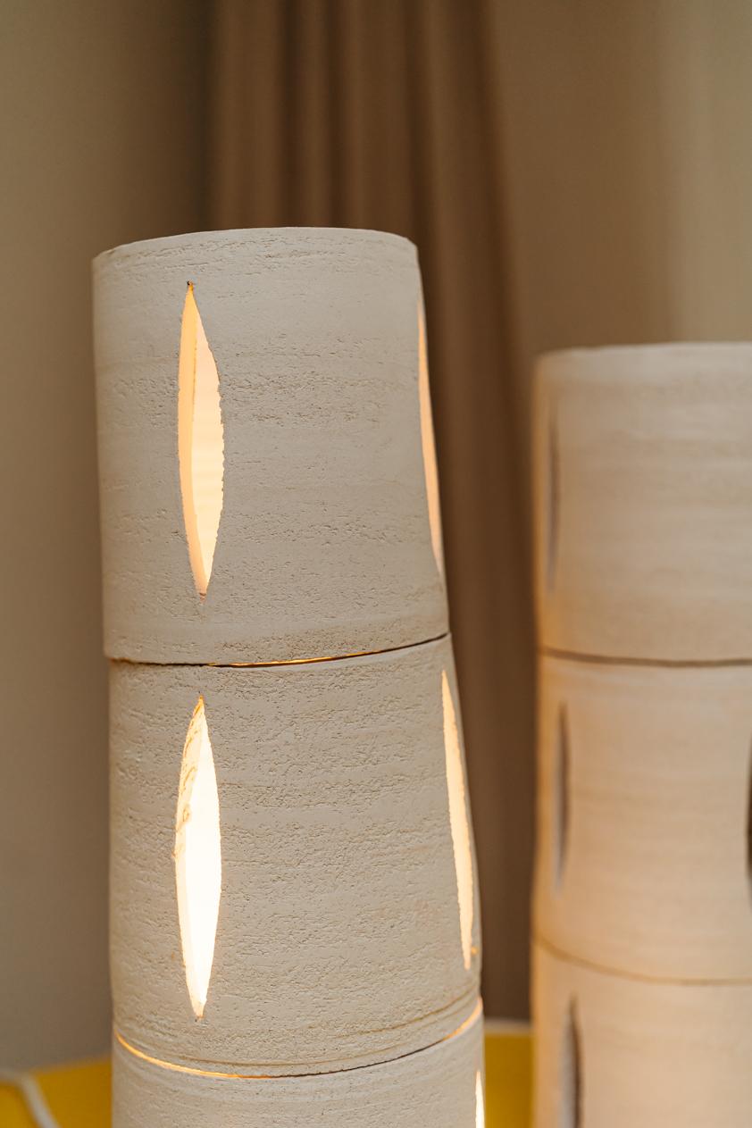 Contemporary Bisque Ceramic Table Lamps  For Sale 3