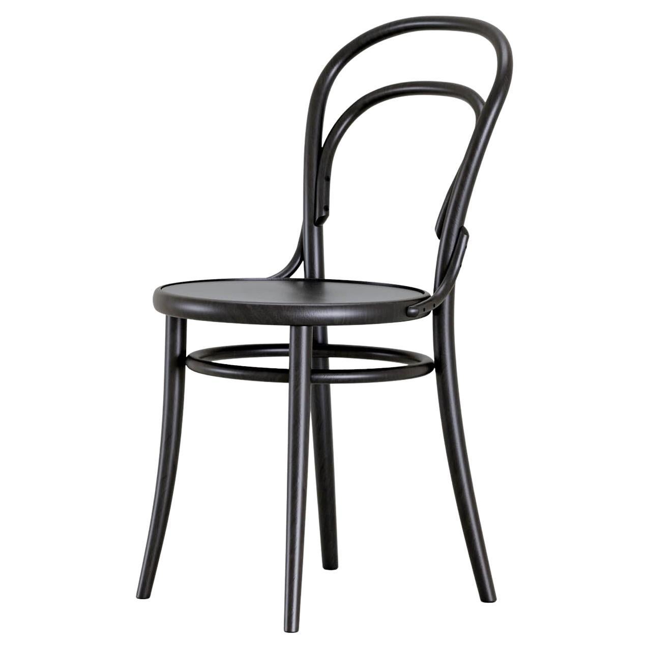 Contemporary Bistro Chair No. 14 by TON, Black Beech For Sale