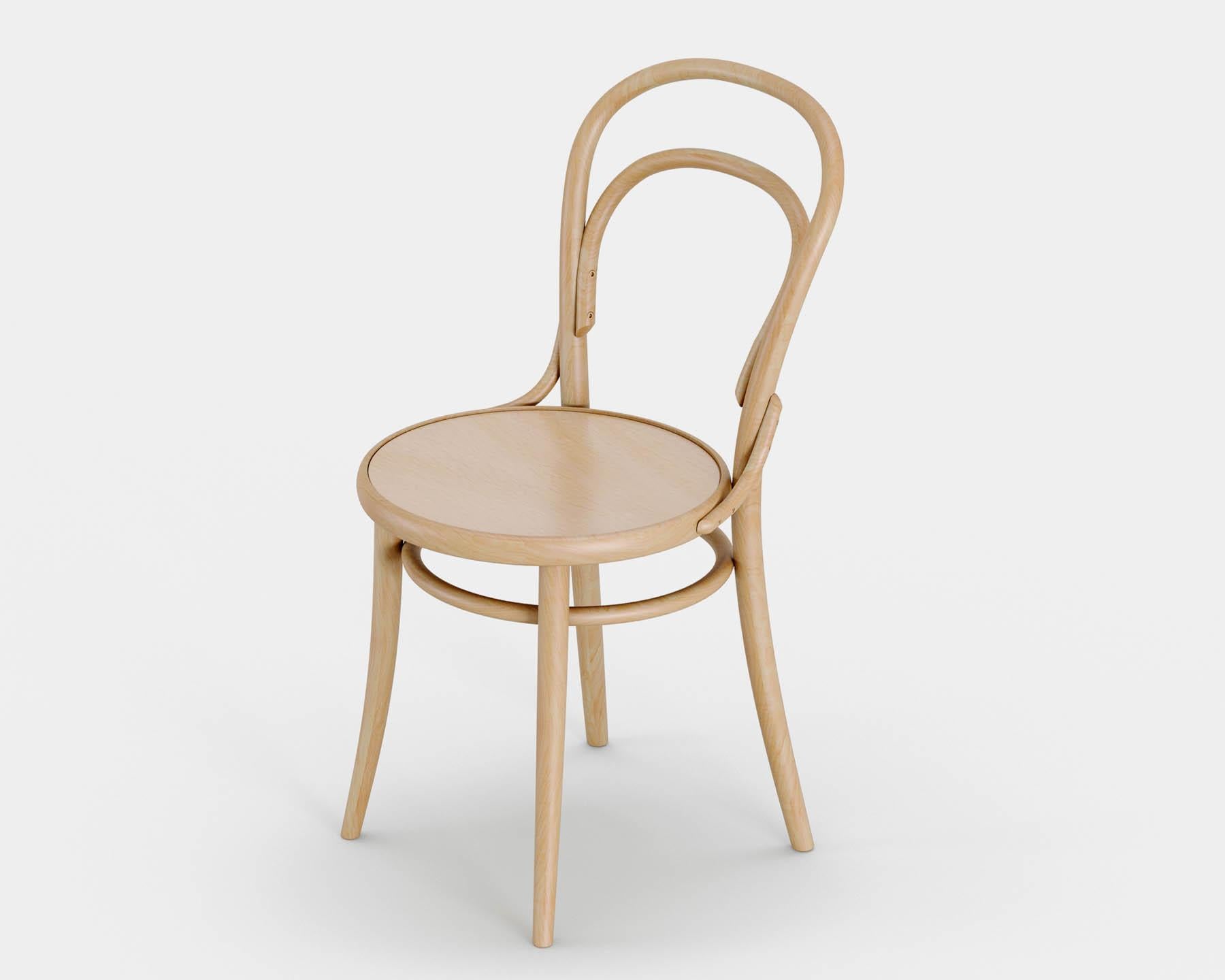 Czech Contemporary Bistro Chair No. 14 by TON, Light Beech For Sale