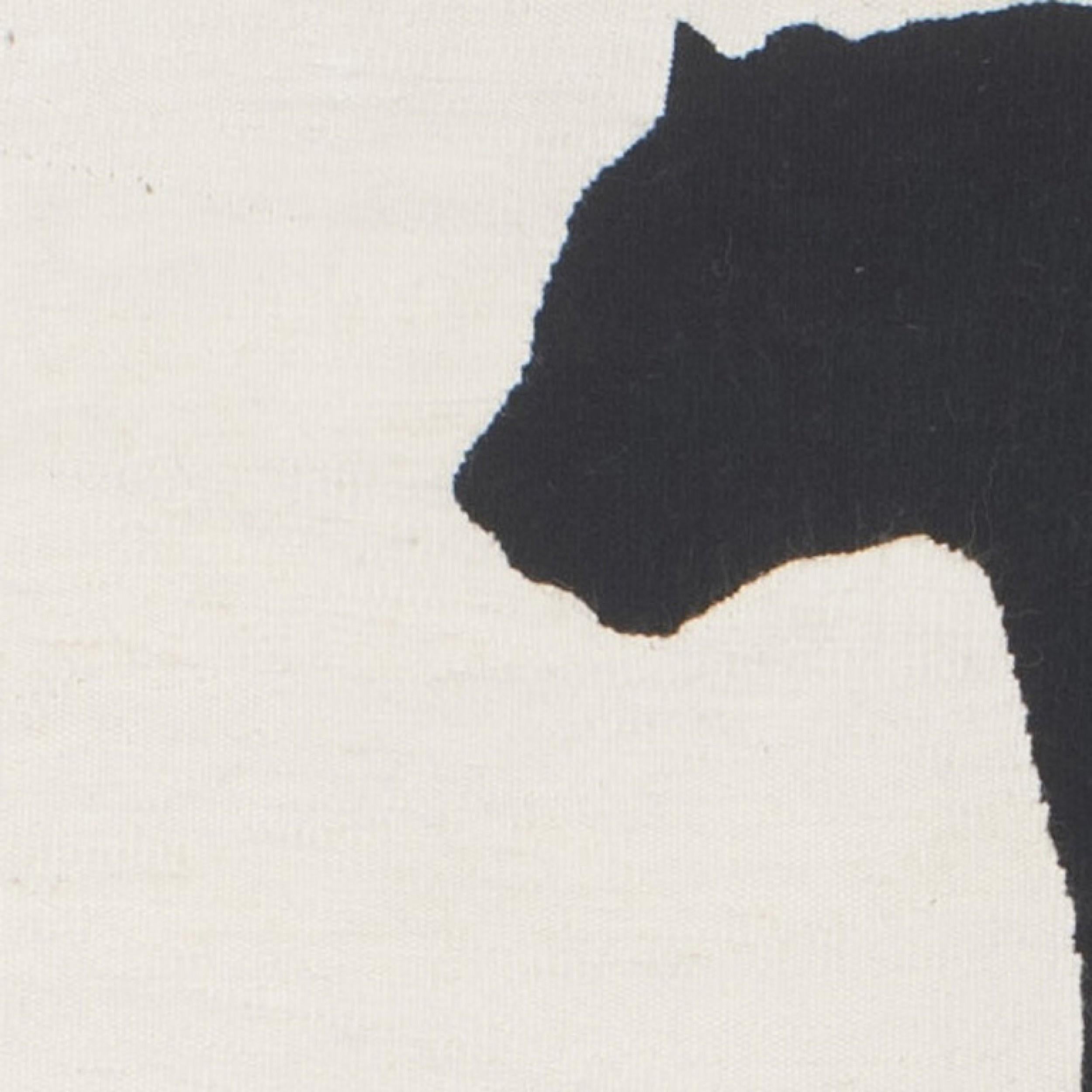 Arazzo Bradfield Leopard in bianco e nero contemporaneo In condizioni buone in vendita a Queens, NY