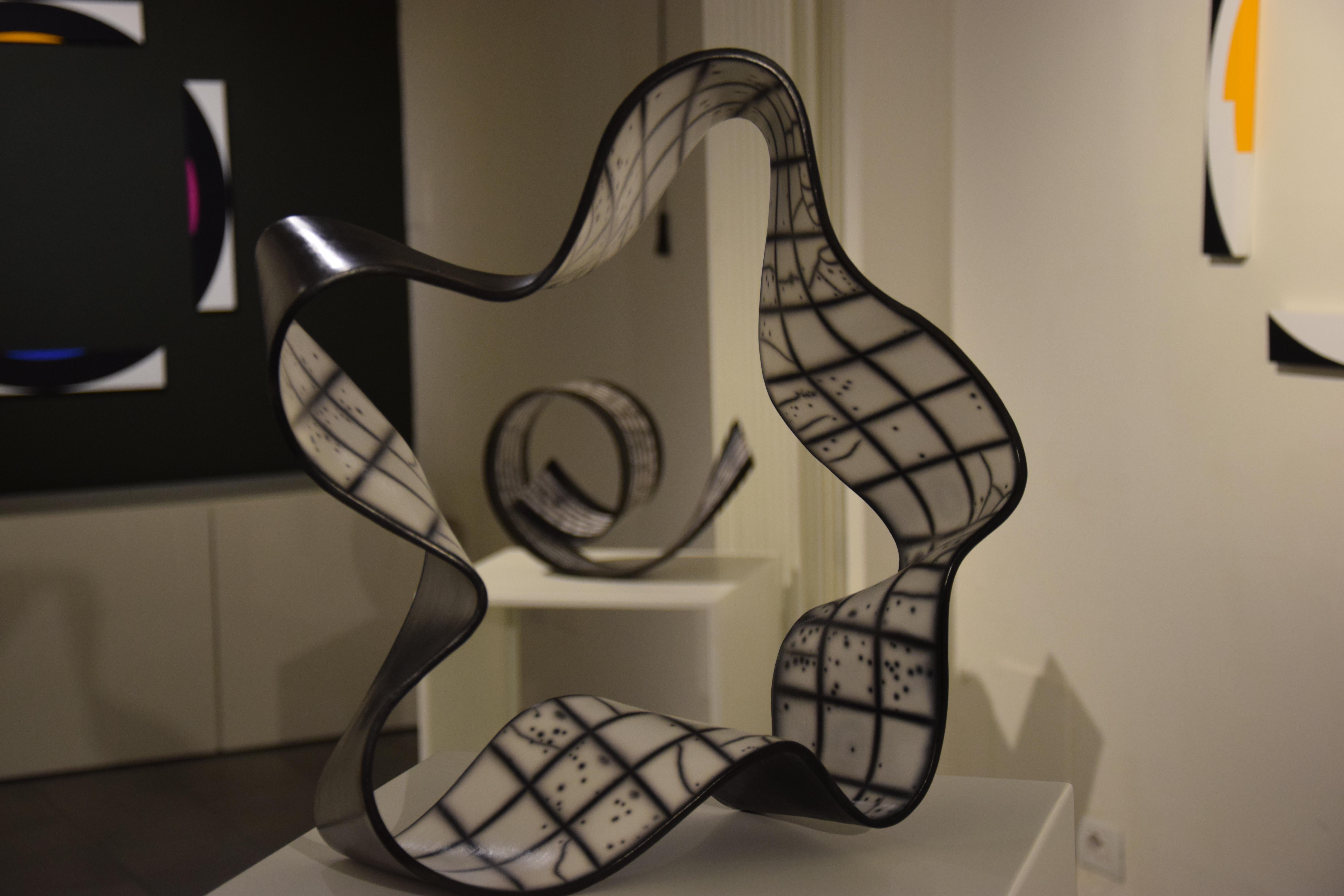 Other Contemporary Black and White Ceramic Sculpture For Sale