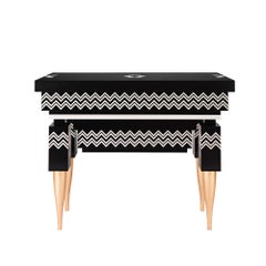 Contemporary Black and White Console