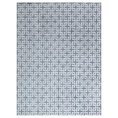 Tappeto geometrico contemporaneo modulare di grandi dimensioni in bianco e nero di Doris White Blau