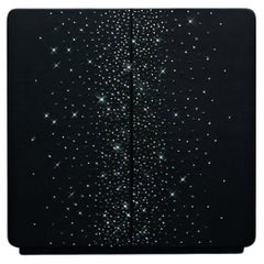 Contemporary Black Armored Jewel Safe Chest mit Swarovski-Kristallen